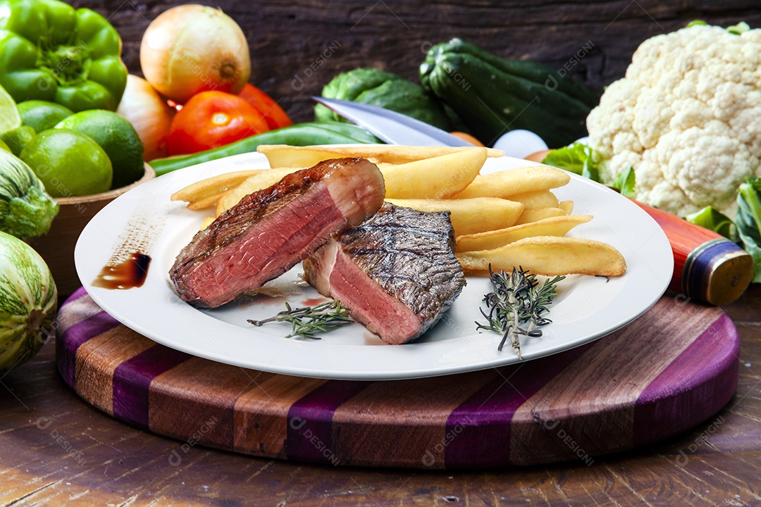 Picanha com batatas fritas