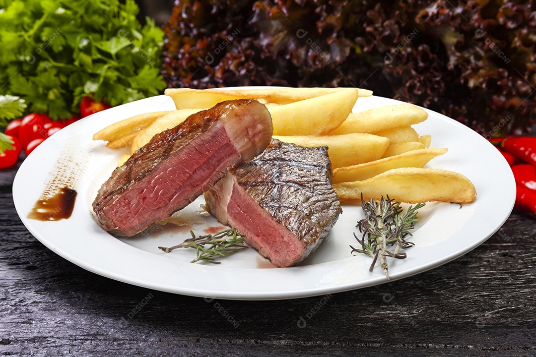 Picanha grelhada com batata frita