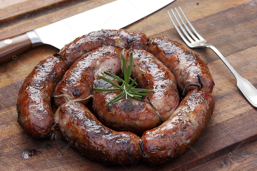 Linguiça assada deliciosa