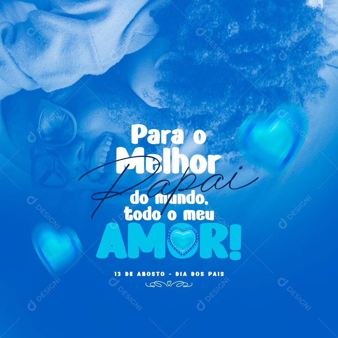 Para o Melhor Papai do Mundo Social Media PSD Editável