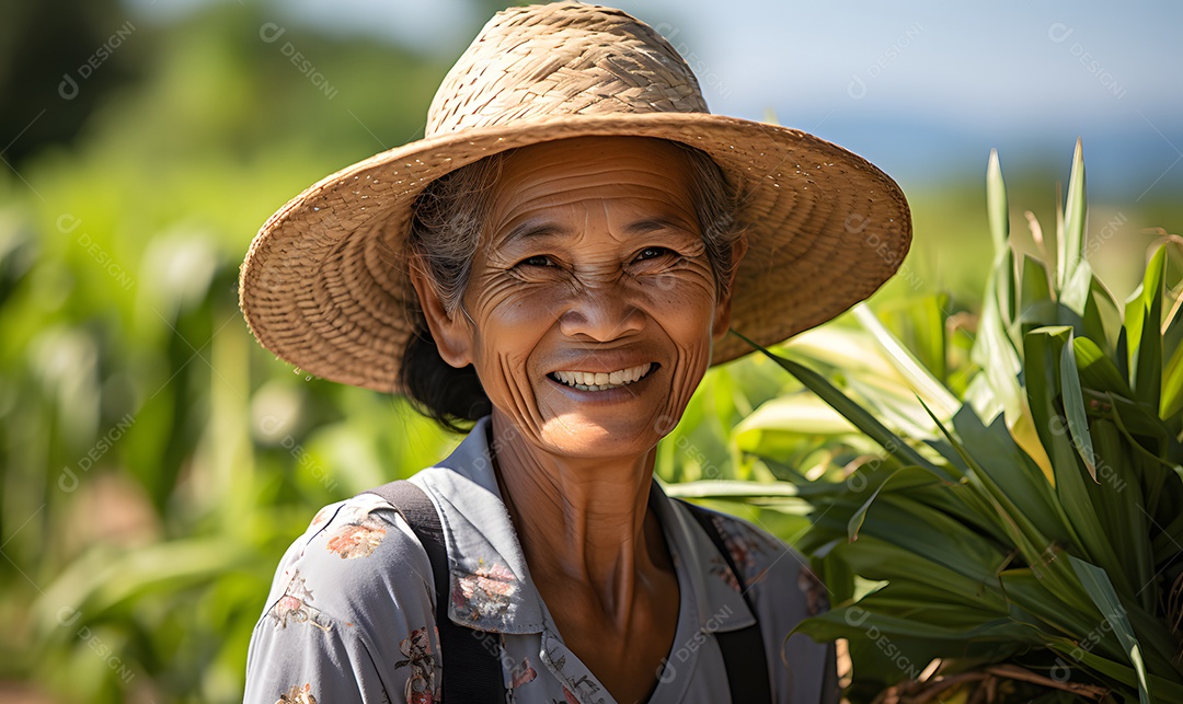 Mulher agricultora na fazenda