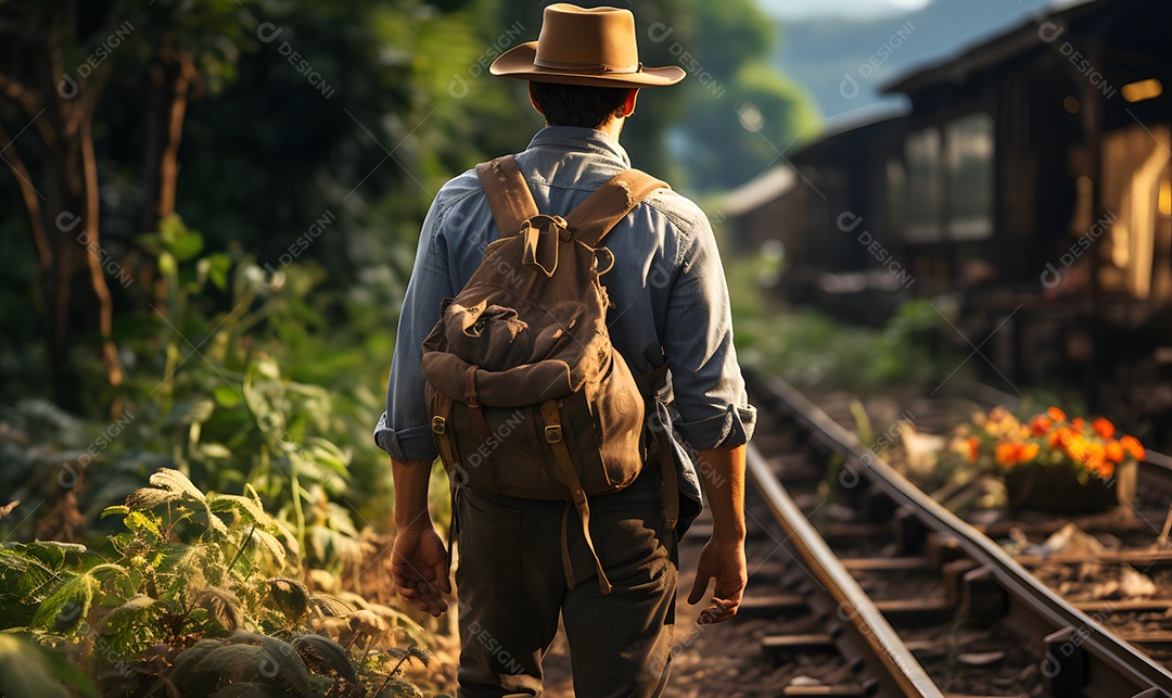 Homem agricultor na fazenda