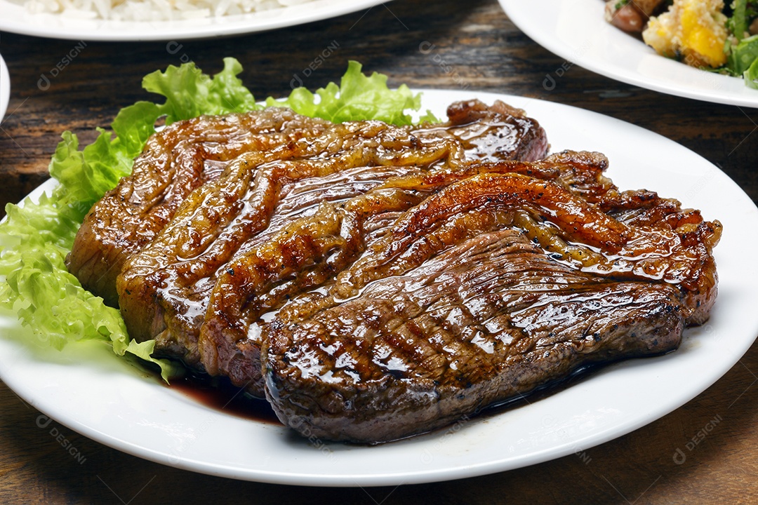 Picanha assada ao molho barbecue