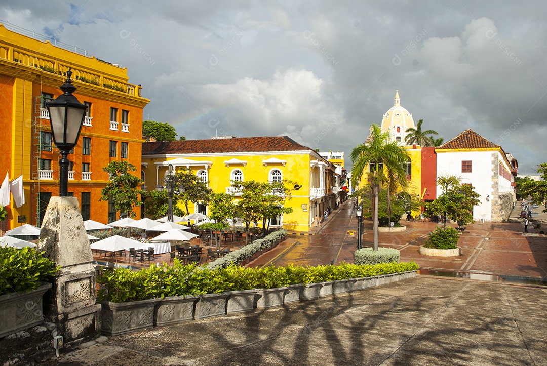Vista de ruas da Cartagena das Índias