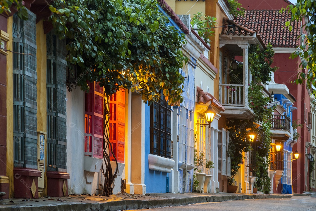 Vista de ruas da Cartagena das Índias