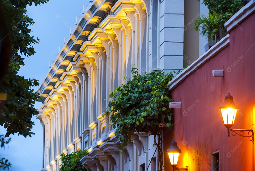 Vista de ruas da Cartagena das Índias
