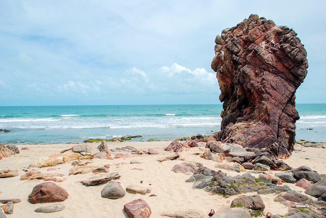 Jericoacoara é uma praia virgem escondida atrás das dunas da costa oeste de Jijoca de Jericoacoar