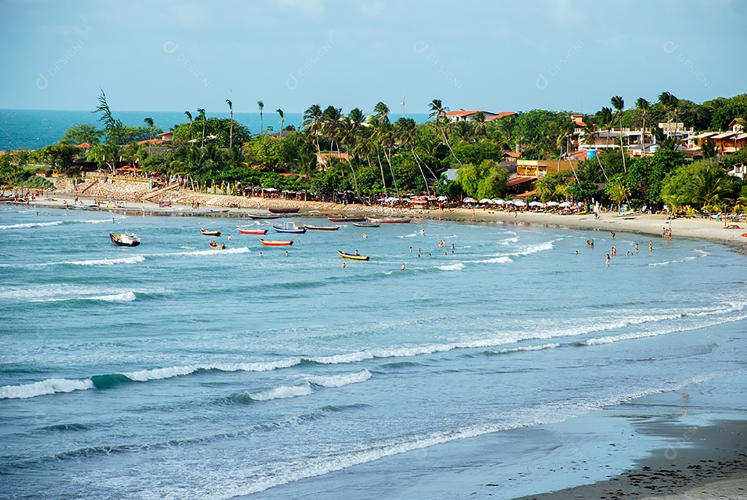 Jericoacoara é uma praia virgem escondida atrás das dunas da costa oeste de Jijoca de Jericoacoar