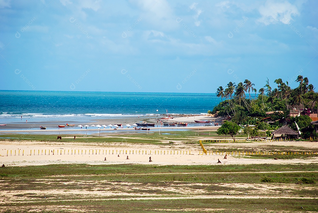 Jericoacoara é uma praia virgem escondida atrás das dunas da costa oeste de Jijoca de Jericoacoar