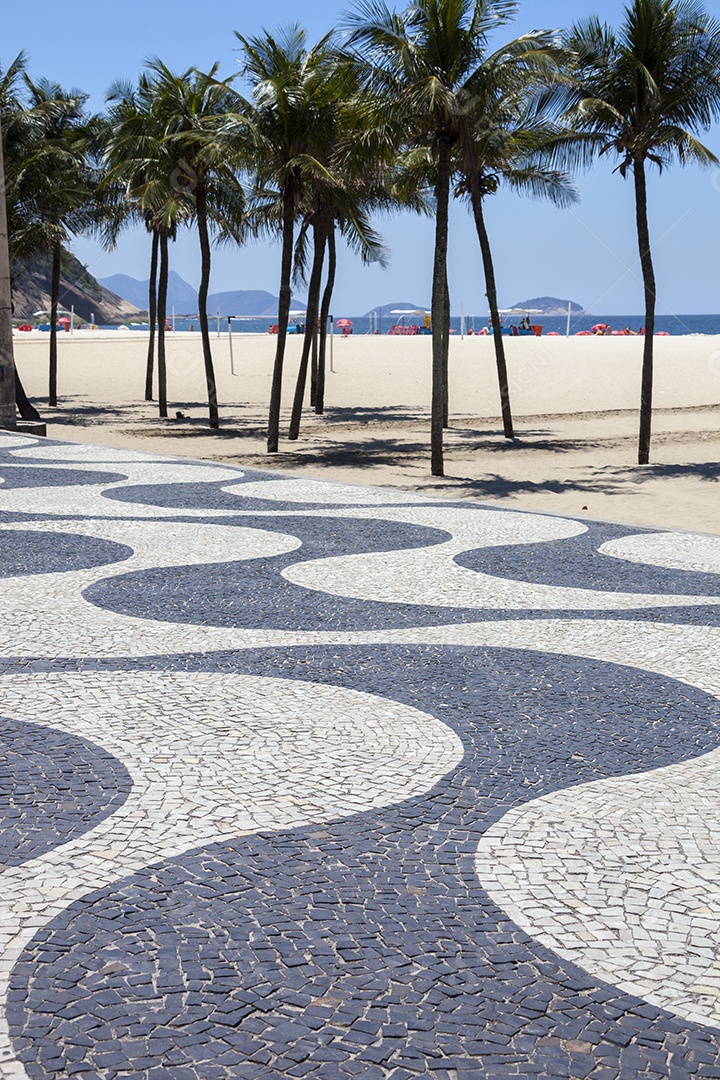 Praia de Copacabana no Rio de Janeiro