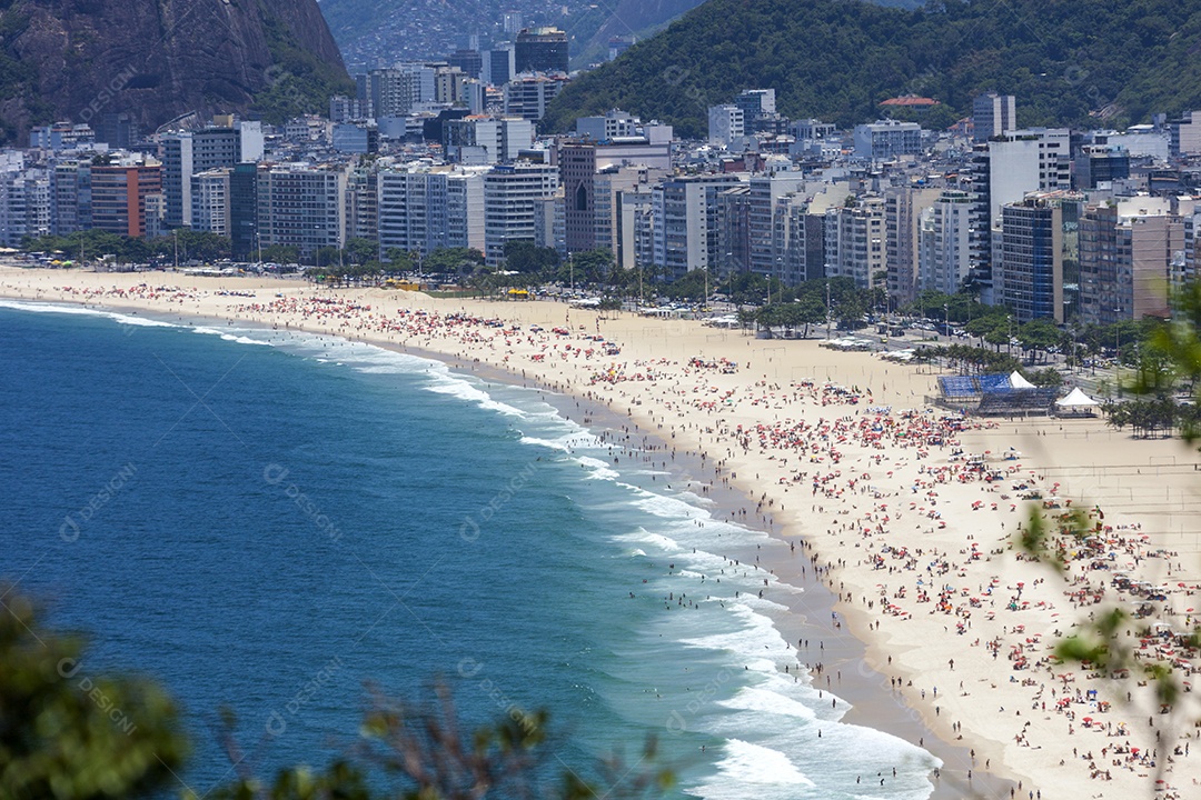 Vista da praia de Copacabana