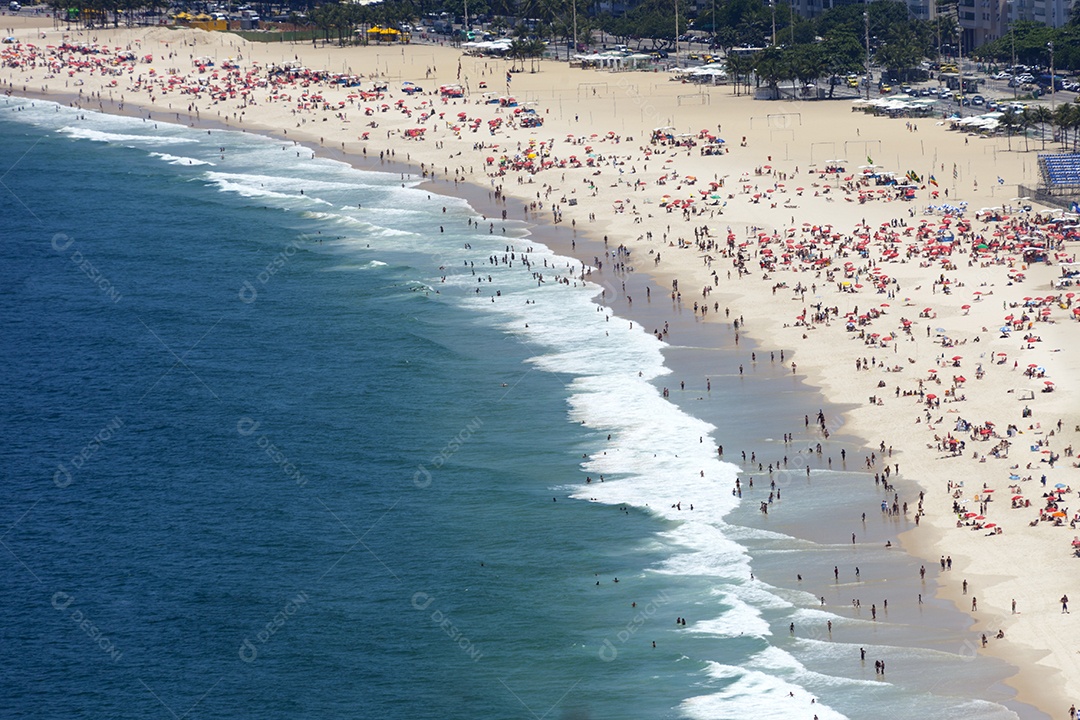 Vista da praia de Copacabana