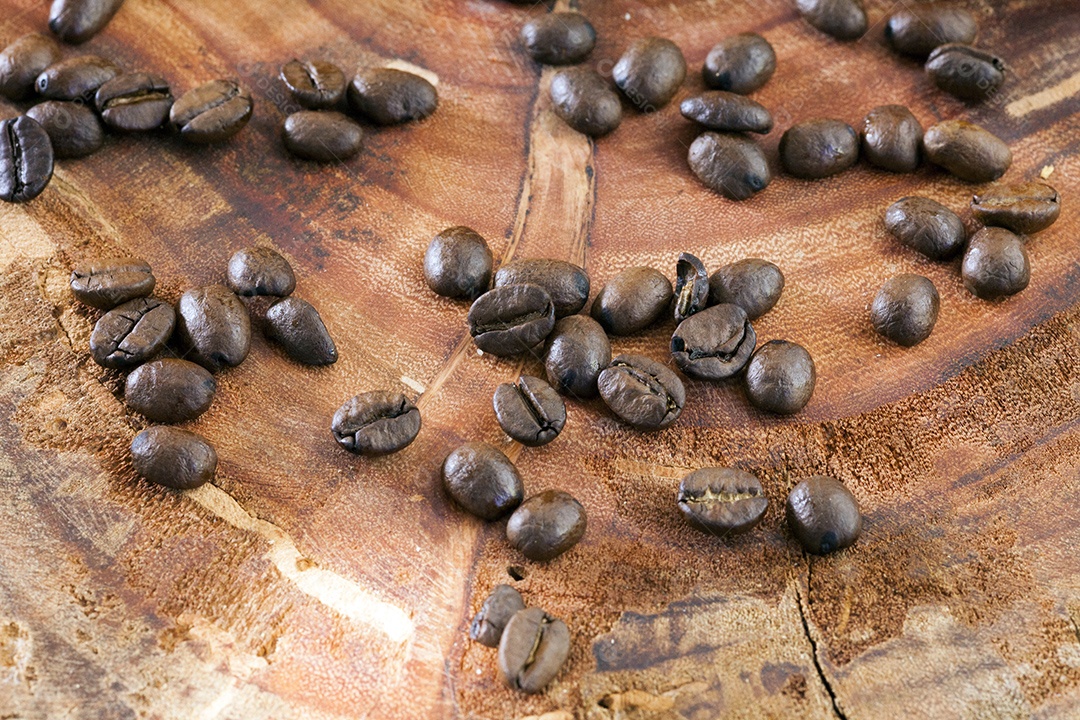 Grão de café torrado