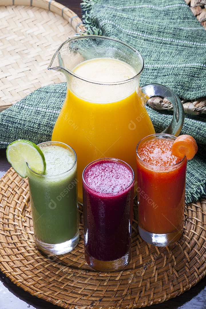 Sucos naturais saudáveis