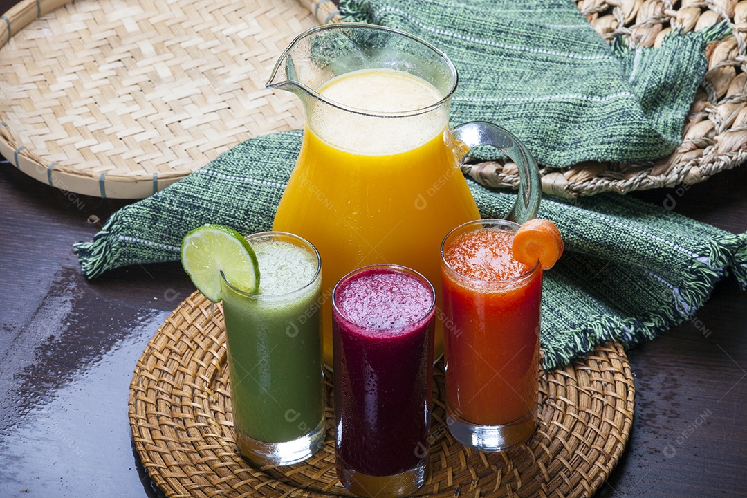Sucos naturais saudáveis