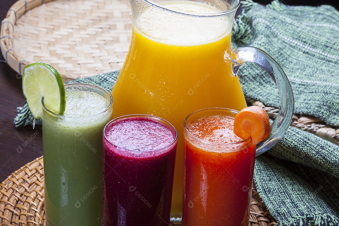 Sucos naturais saudáveis