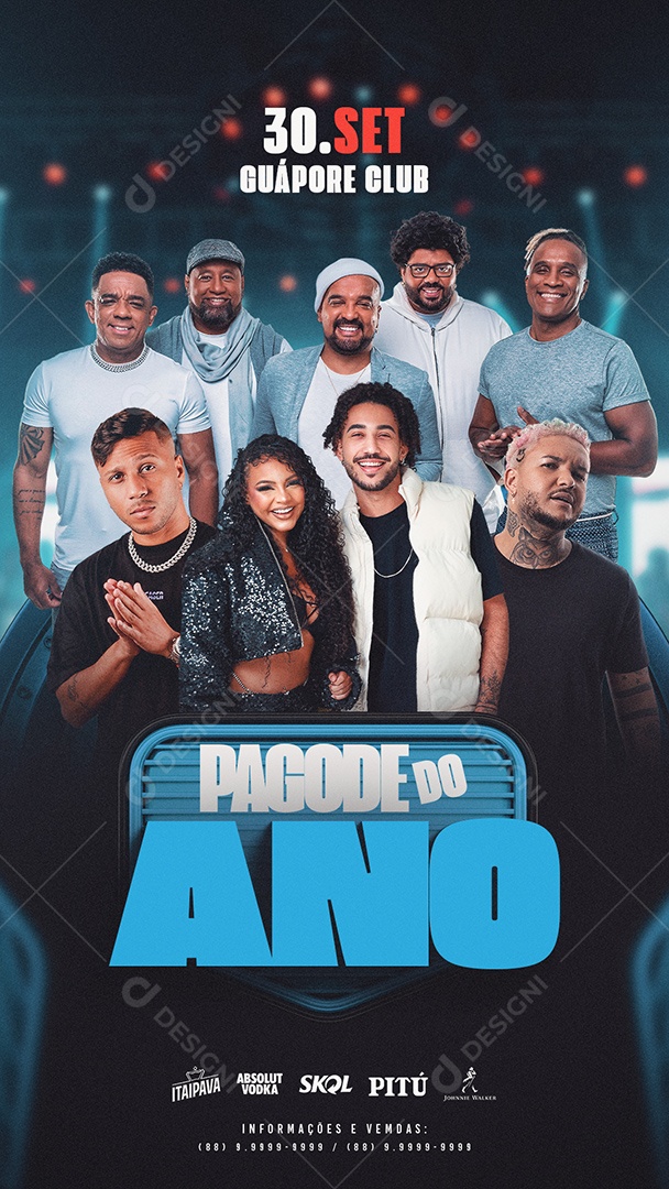 Story Pagode do Ano Flyer Social Media PSD Editável