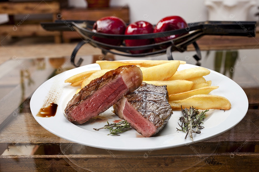 Picanha com batatas fritas