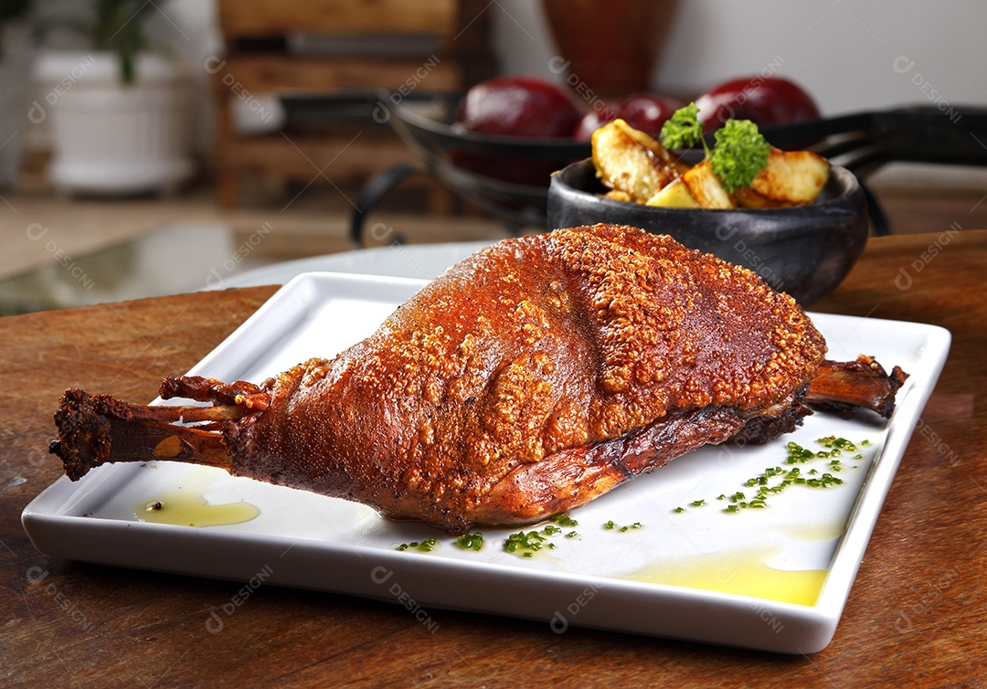 Pernil de porco com pururuca