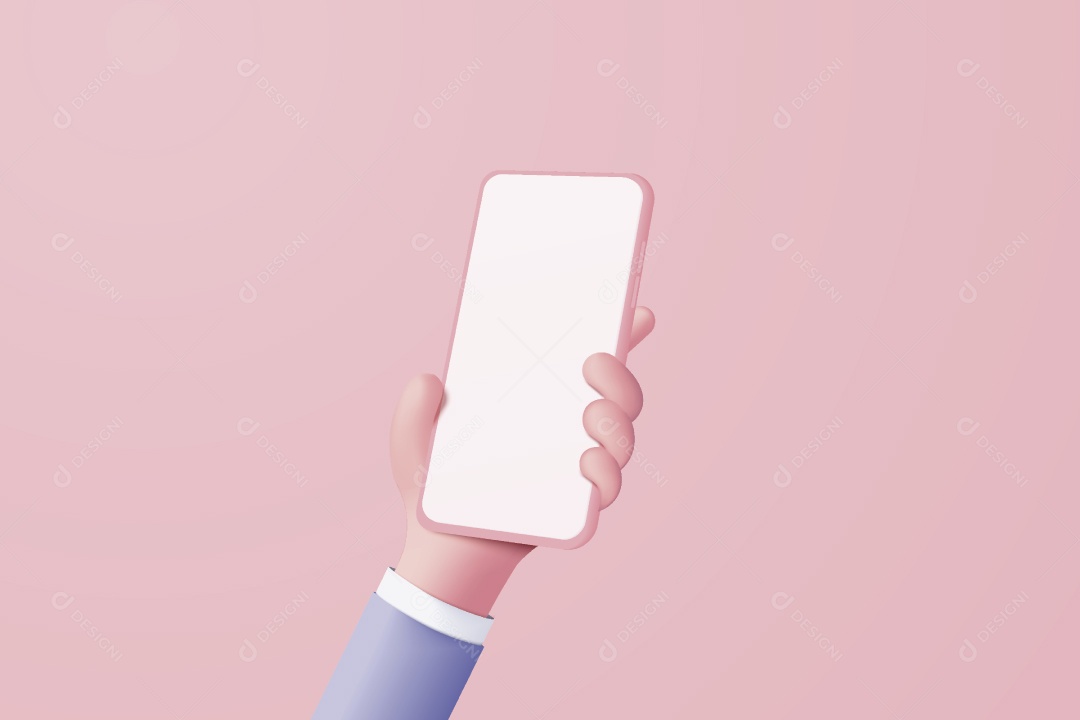 Mão Segurando Celular Ilustração Vetor EPS