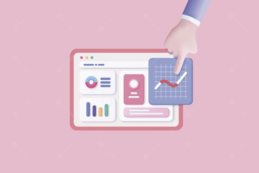 Analista Analisando o Gráfico Ilustração Vetor EPS