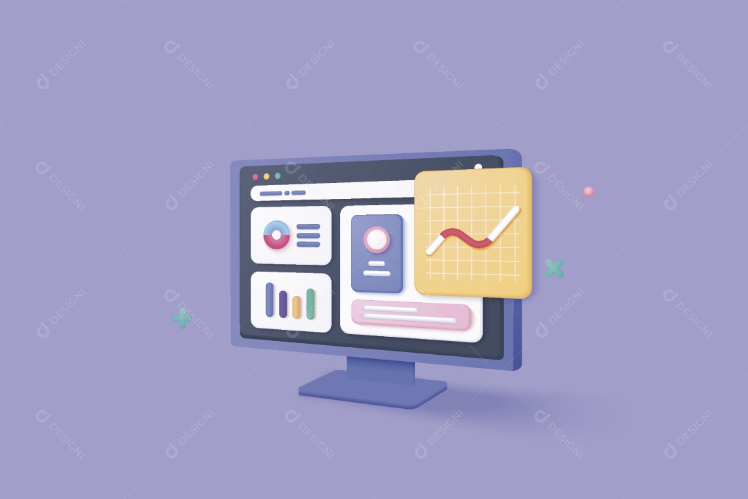 Analise de Gráficos Ilustração Vetor EPS