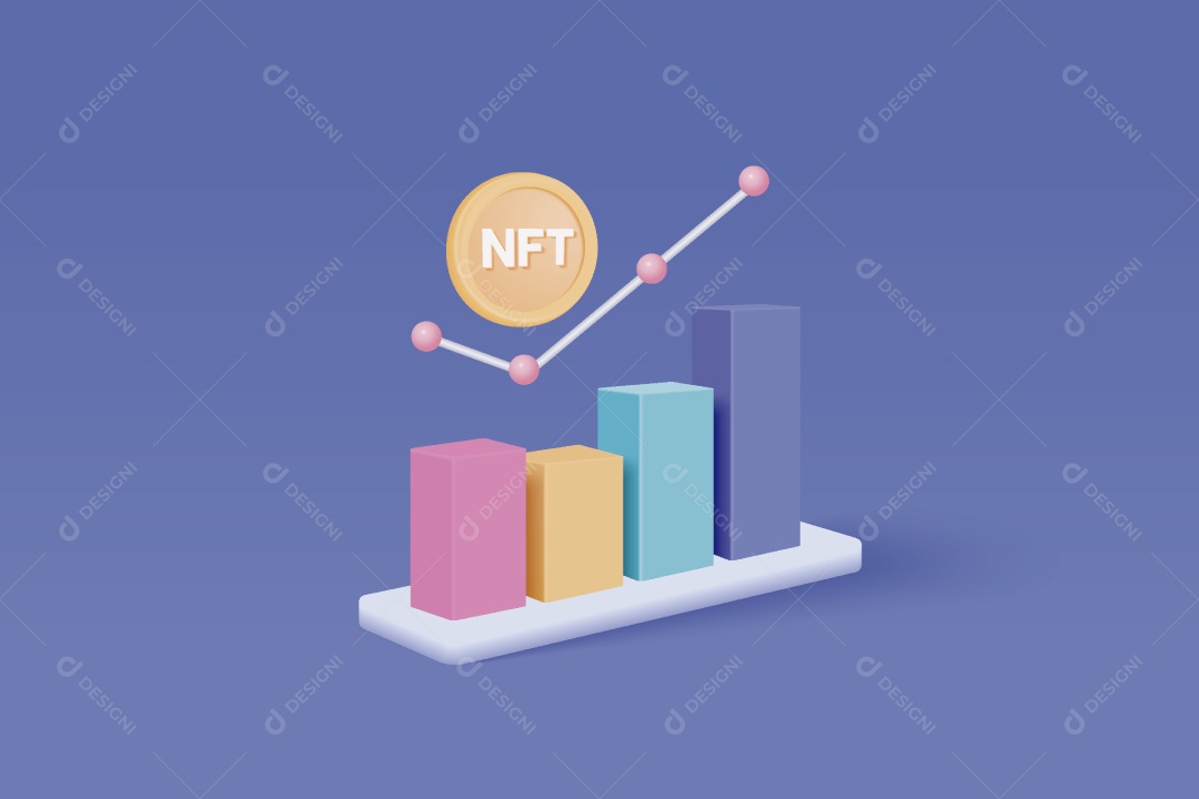 Gráfico de NFT Ilustração Vetor EPS