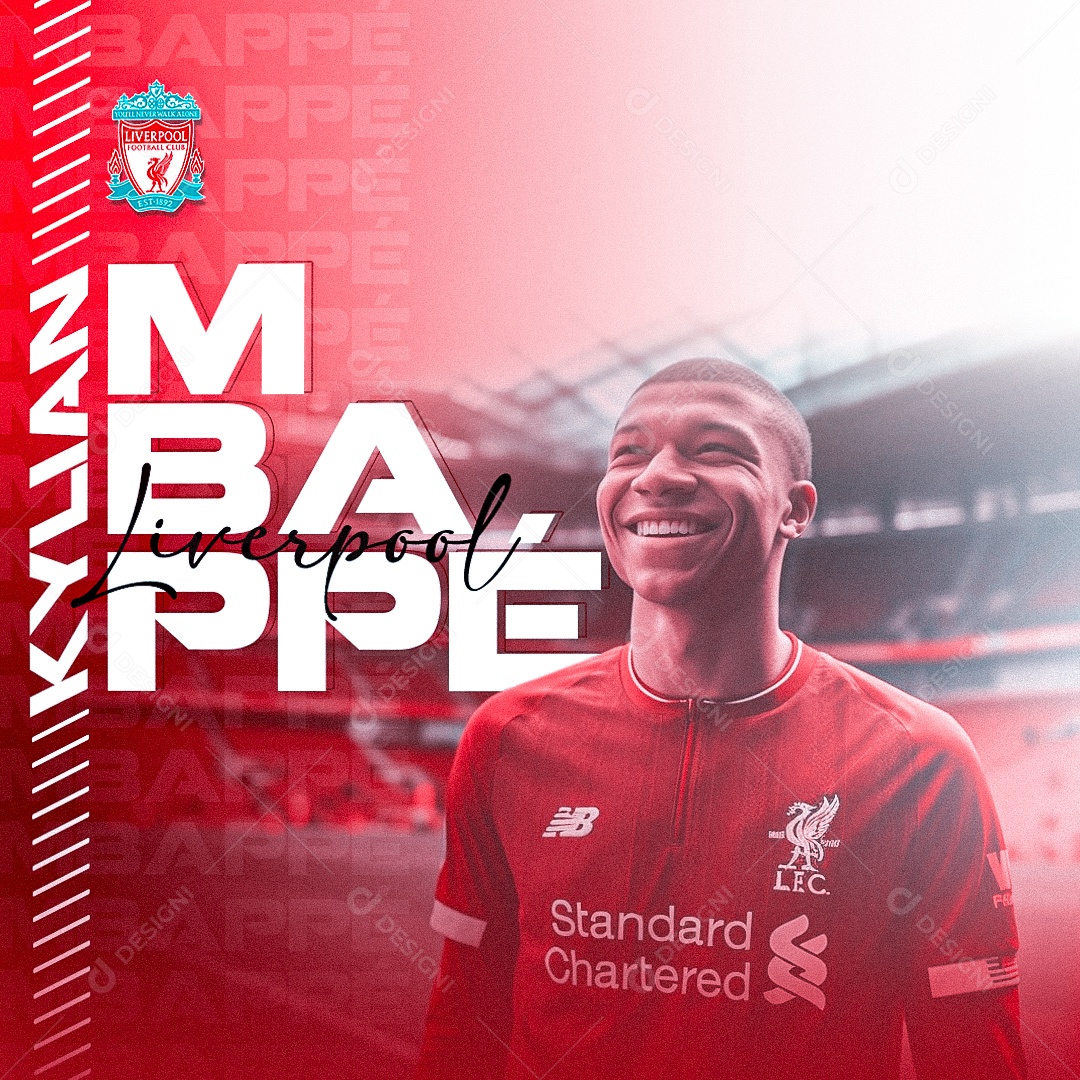 Futebol Liverpool Social Media PSD Editável