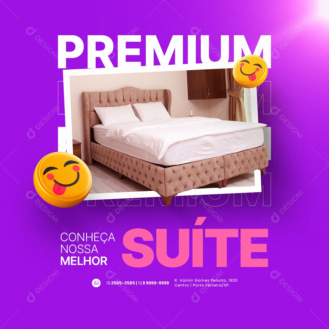 Motel Premium Conheça Nossa Melhor Suíte Social Media PSD Editável