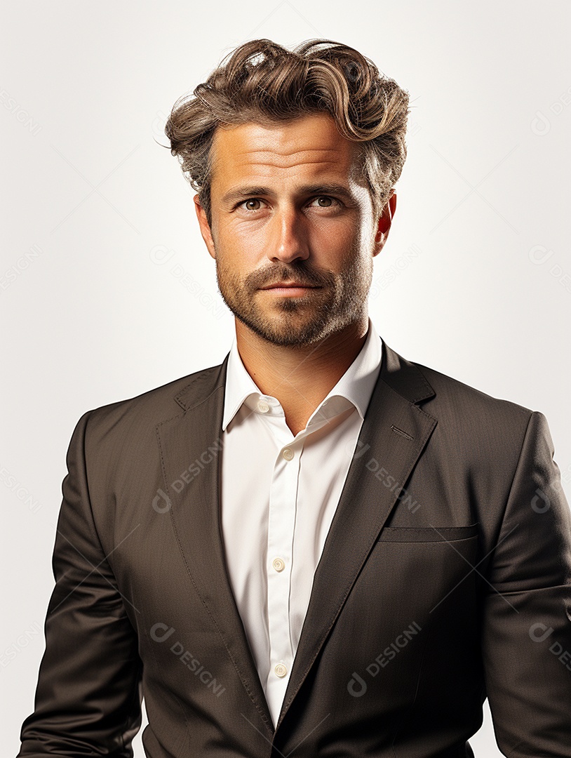 Um homem de negócios feliz