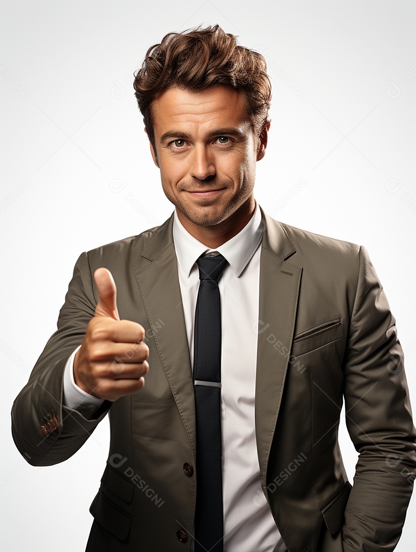 Um homem de negócios feliz