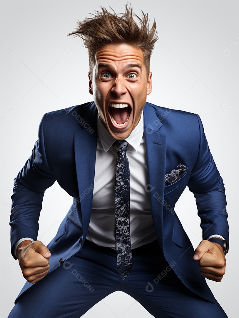 Um homem de negócios feliz