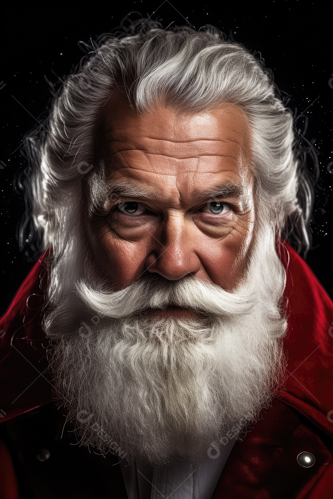 Um Papai Noel amigável sorrindo