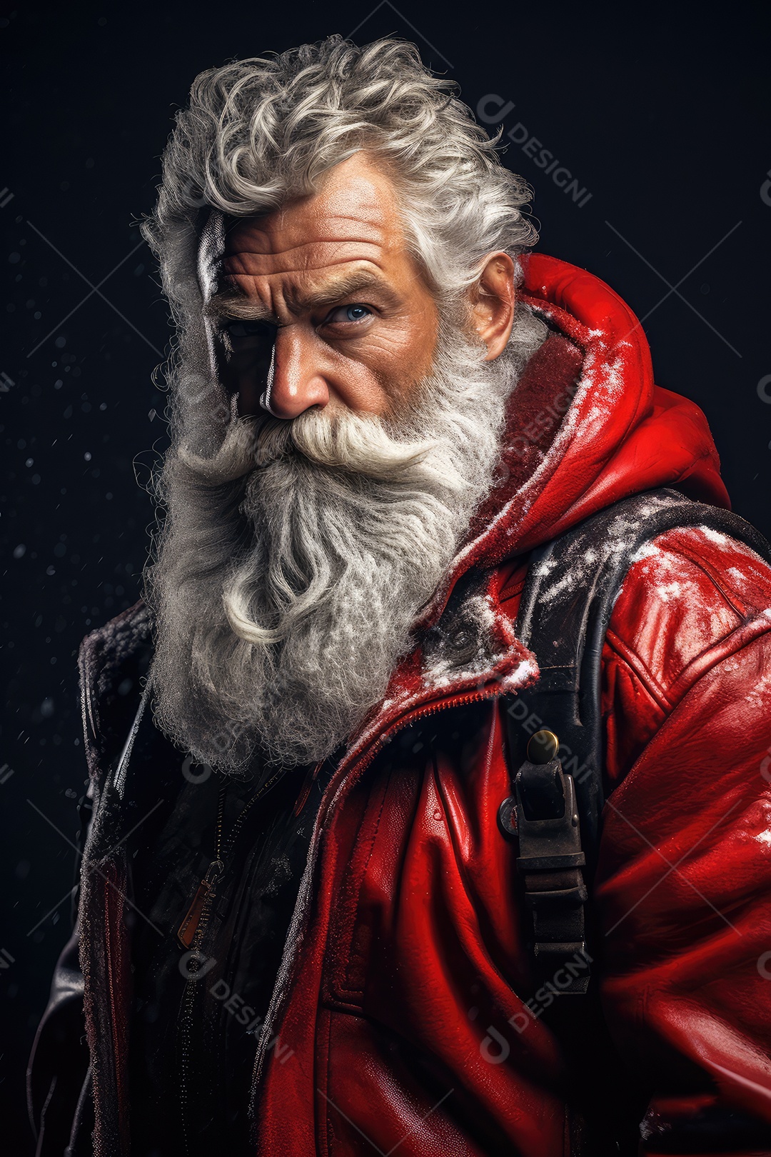 Um Papai Noel amigável sorrindo