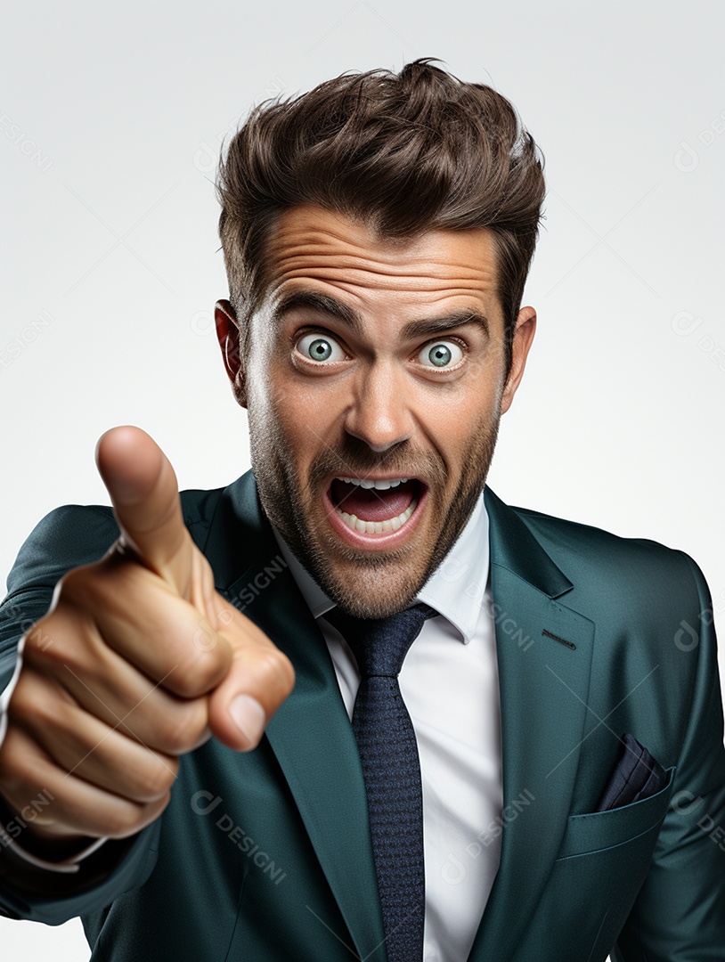 Um homem de negócios moderno e feliz