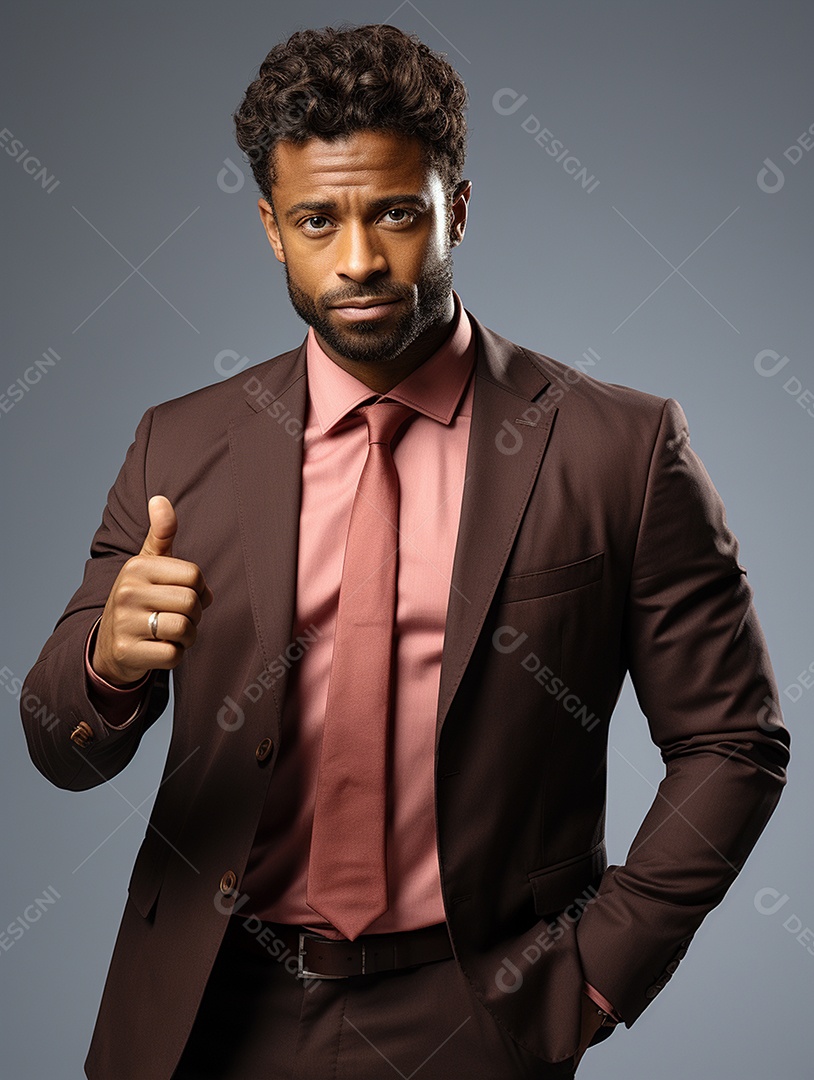 Um homem de negócios moderno e feliz