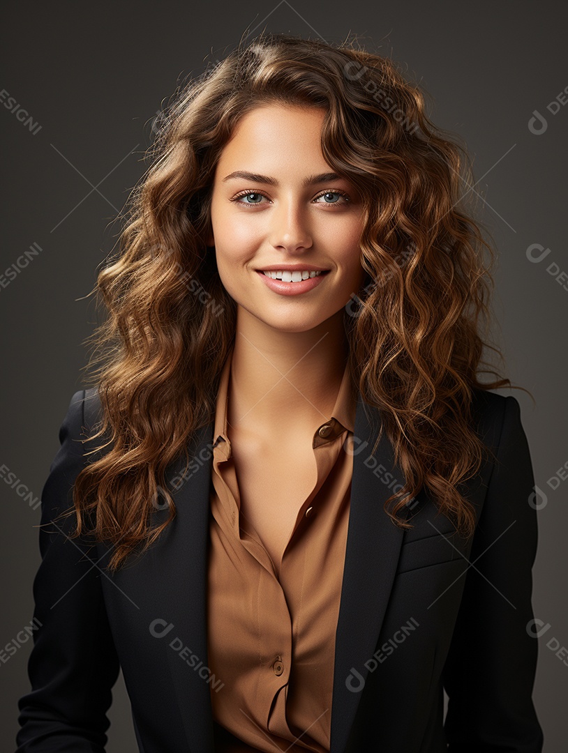 Linda mulher de negócios sorridentes