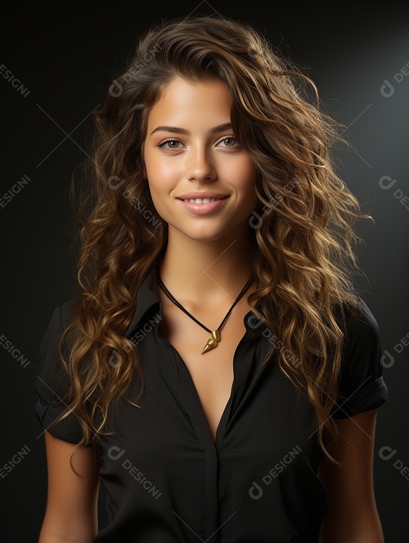 Linda mulher de negócios sorridentes