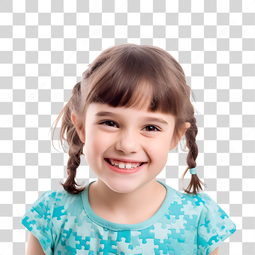 Menina Criança Autista PNG Transparente