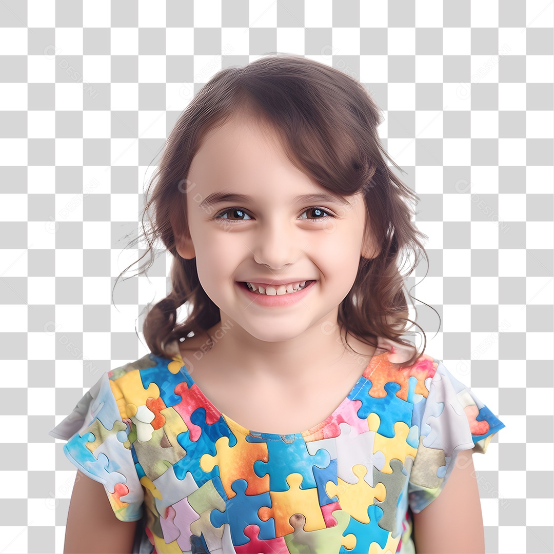 Menina Criança Autista PNG Transparente