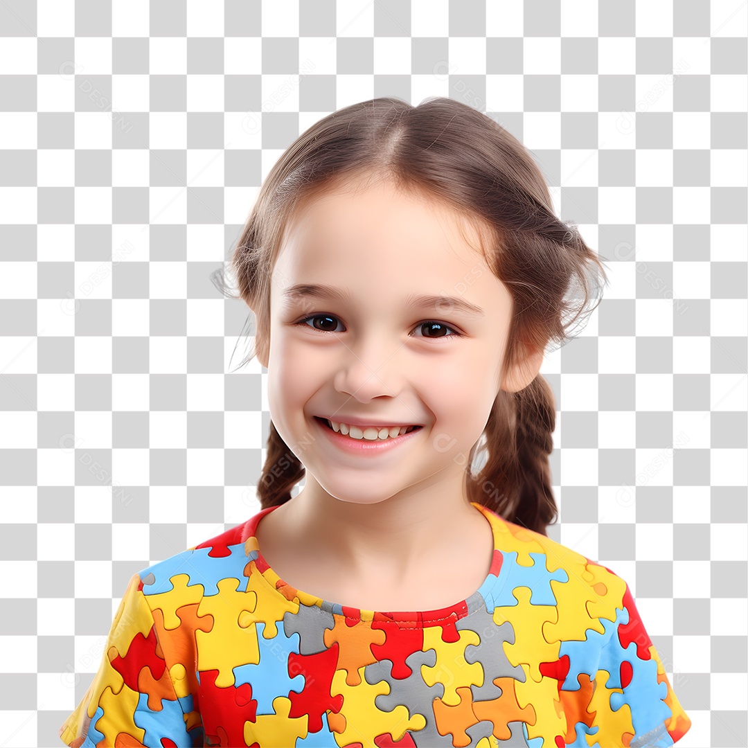 Menina Criança Autista PNG Transparente