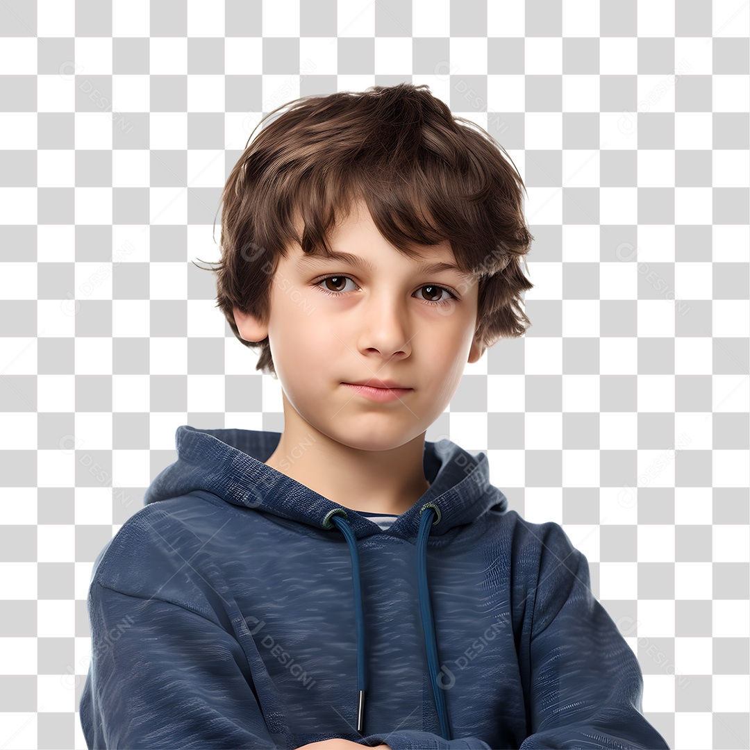 Menino Criança Autista Sorrindo PNG Transparente