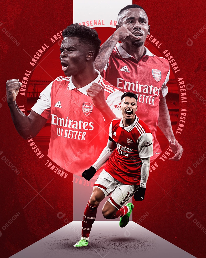 Social Media Futebol Arsenal PSD Editável