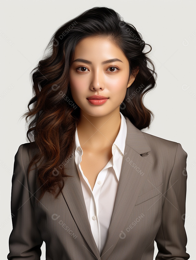 Linda mulher de negócios sorridentes