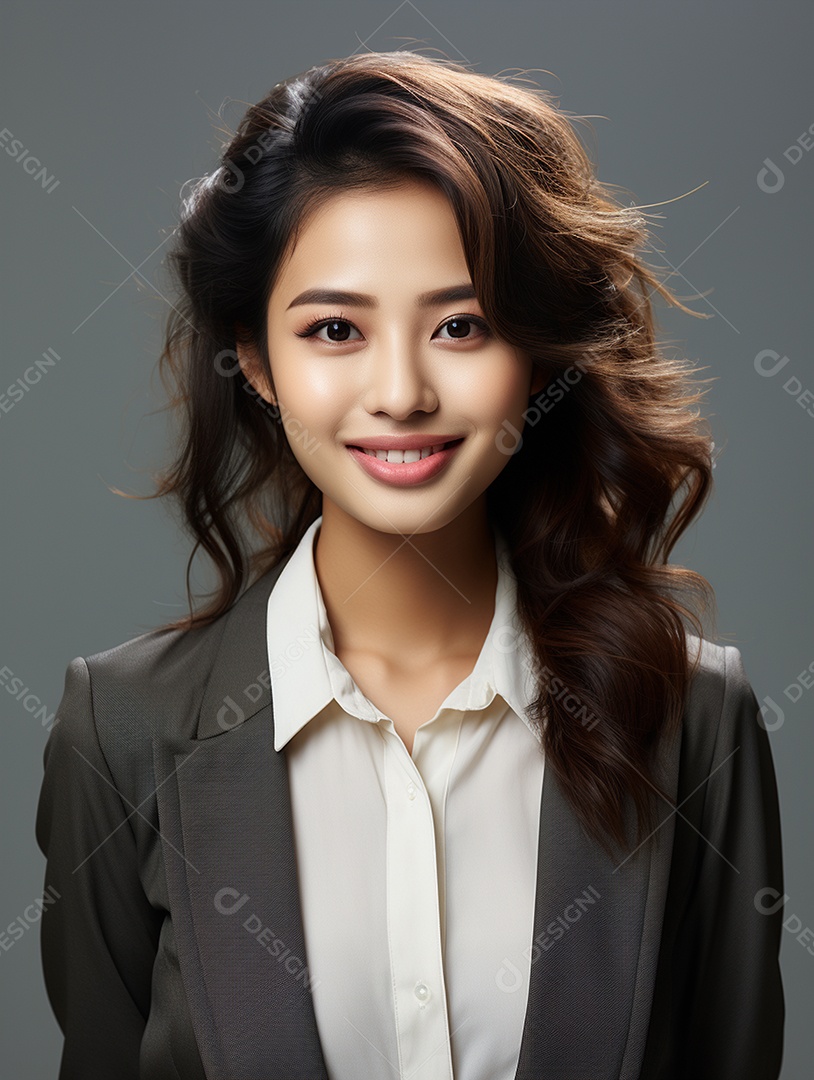 Linda mulher de negócios sorridentes