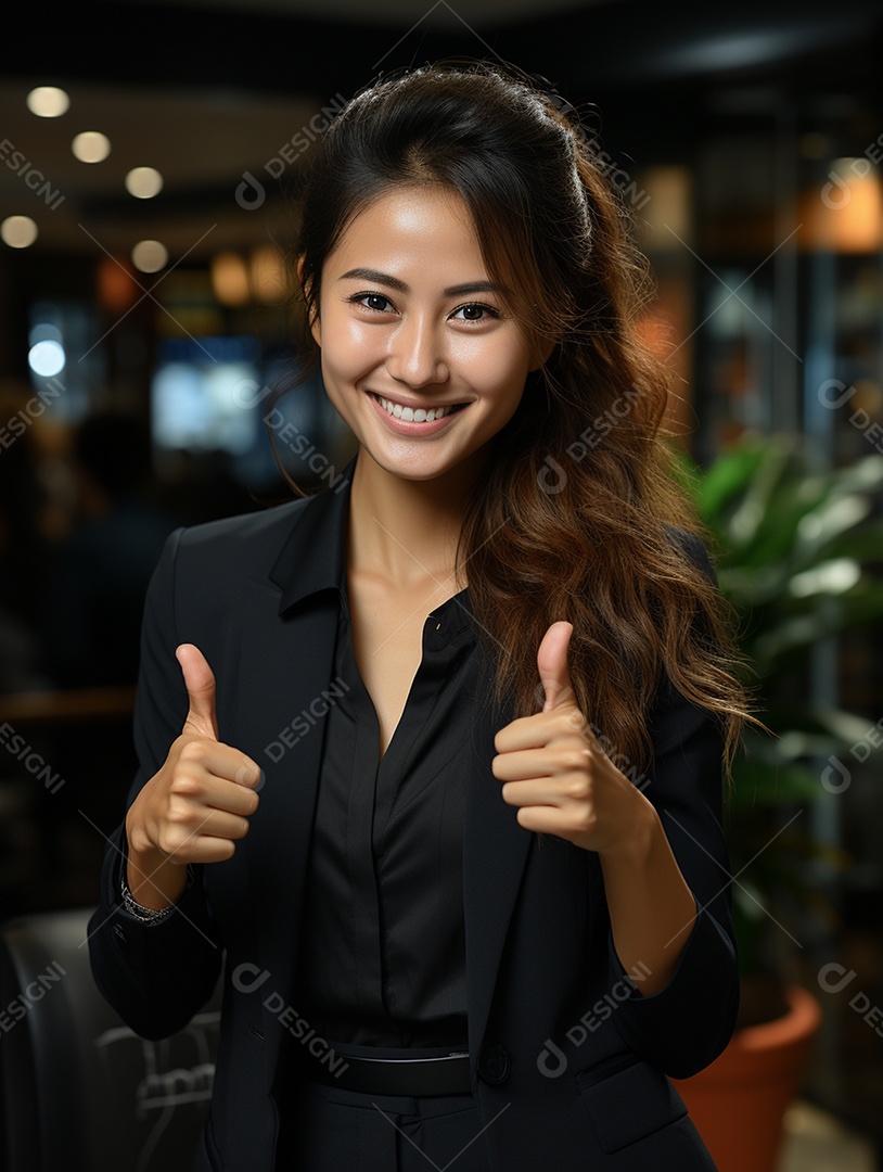 Linda mulher de negócios sorridentes