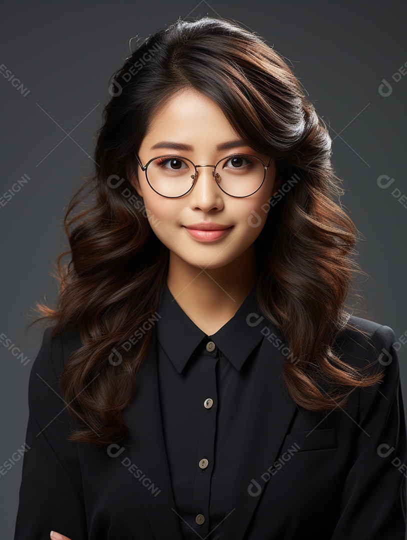 Linda mulher de negócios sorridentes