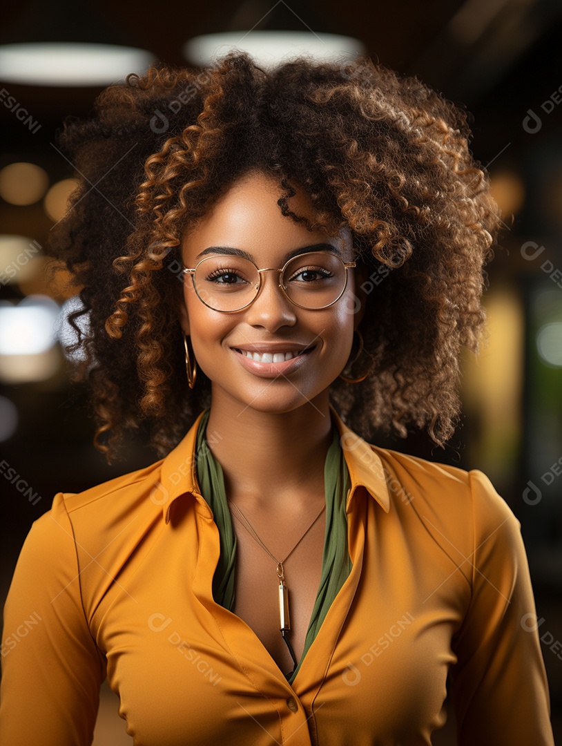 Uma mulher de negócios asiática feliz Sorriso no rosto