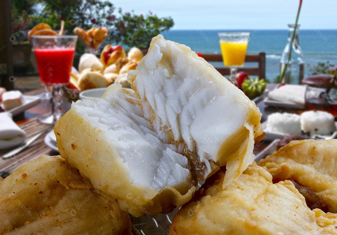 Porção de peixe frito