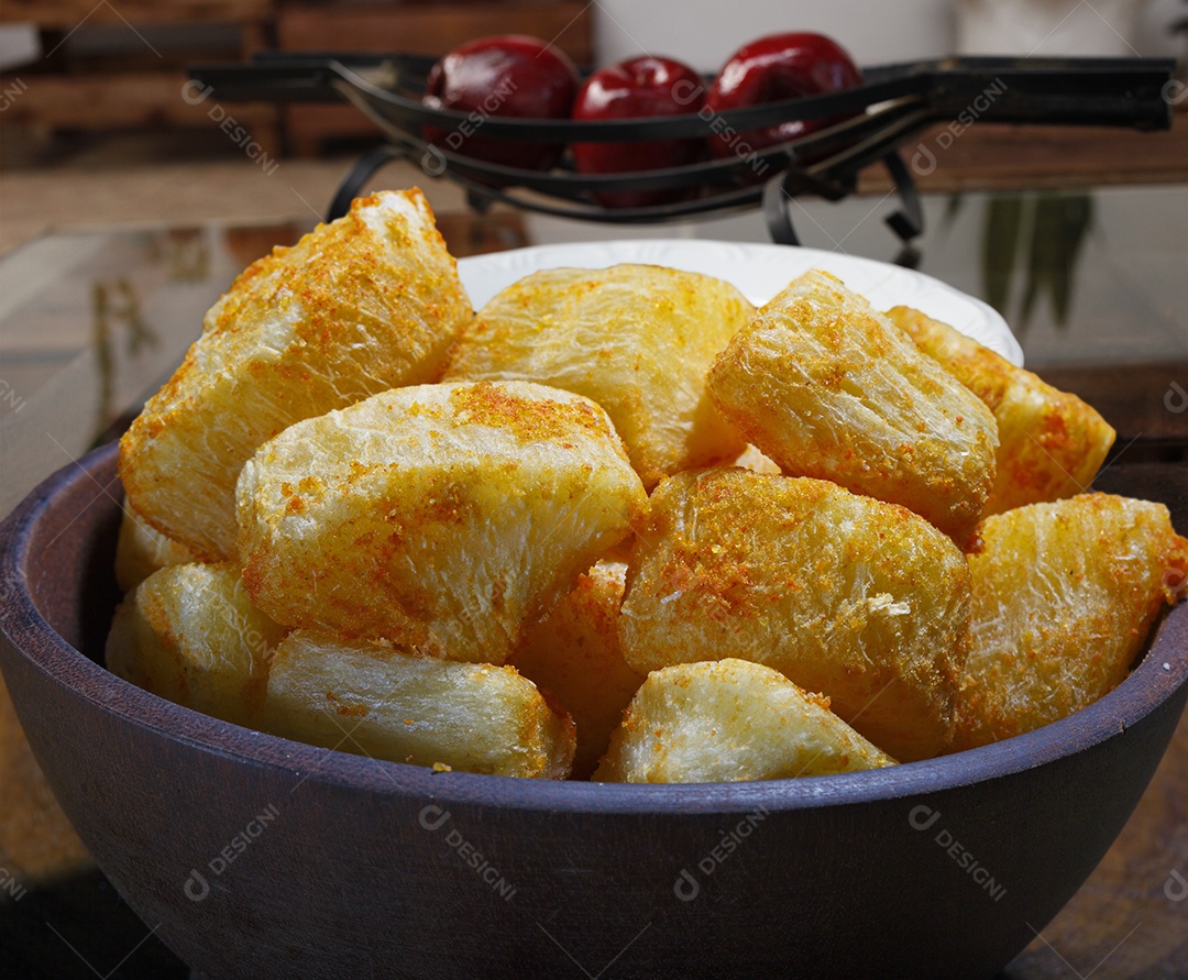 Mandioca frita deliciosa